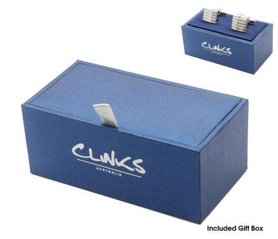 Wrap Around Silver Groove Cufflinks