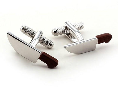 Brown Handled Carving Knives Cufflinks, Novelty Cufflinks, ZBC1355, Mens Cufflinks, Cufflinks, Cuffed, Clinks, Clinks Australia