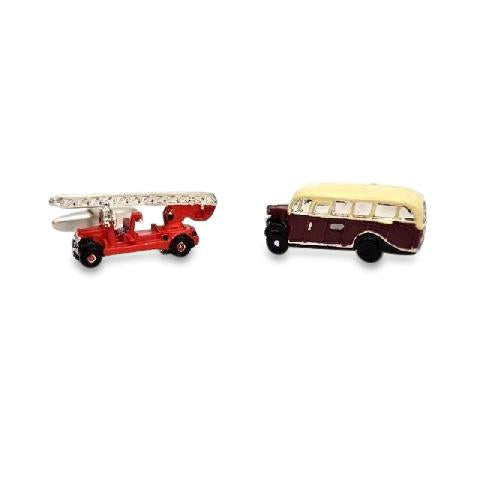 Fire Engine & Bedford Bus Cufflinks