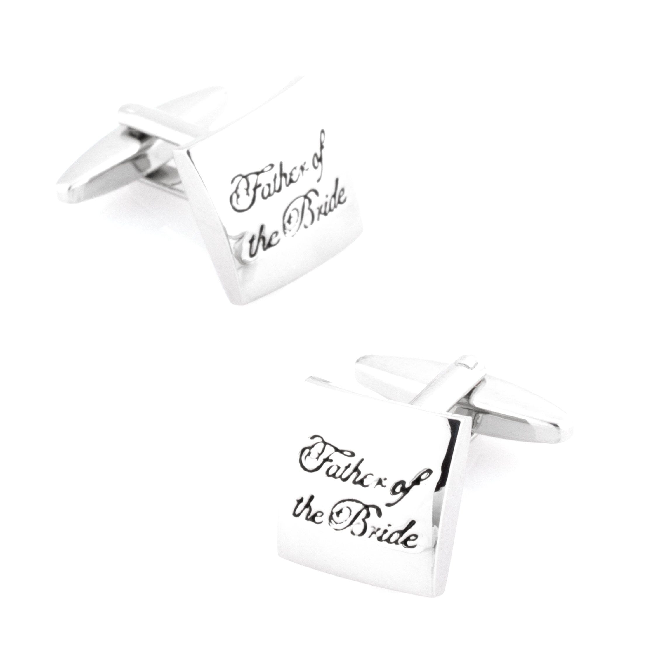 Father of the Bride Curved Silver Wedding Cufflinks Wedding Cufflinks Clinks Australia Father of the Bride Curved Silver 