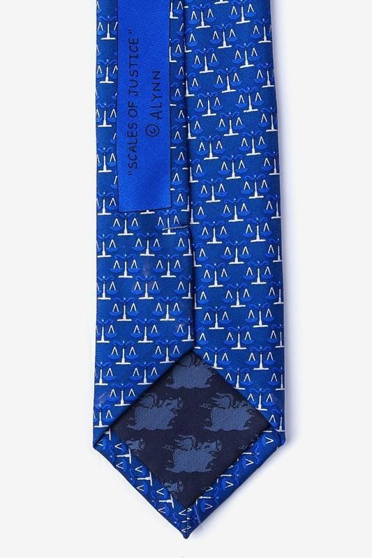 Scales Of Justice Skinny Tie in Blue Ties Alynn 