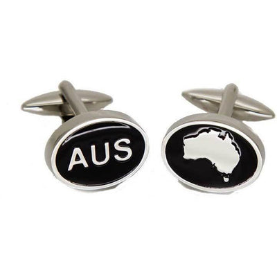 Australian Map and AUS Cufflinks, Novelty Cufflinks, CL8505, Mens Cufflinks, Cufflinks, Cuffed, Clinks, Clinks Australia