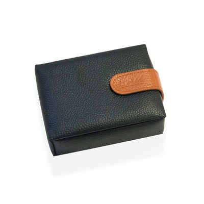 Real Leather Cufflink Wallet - Black