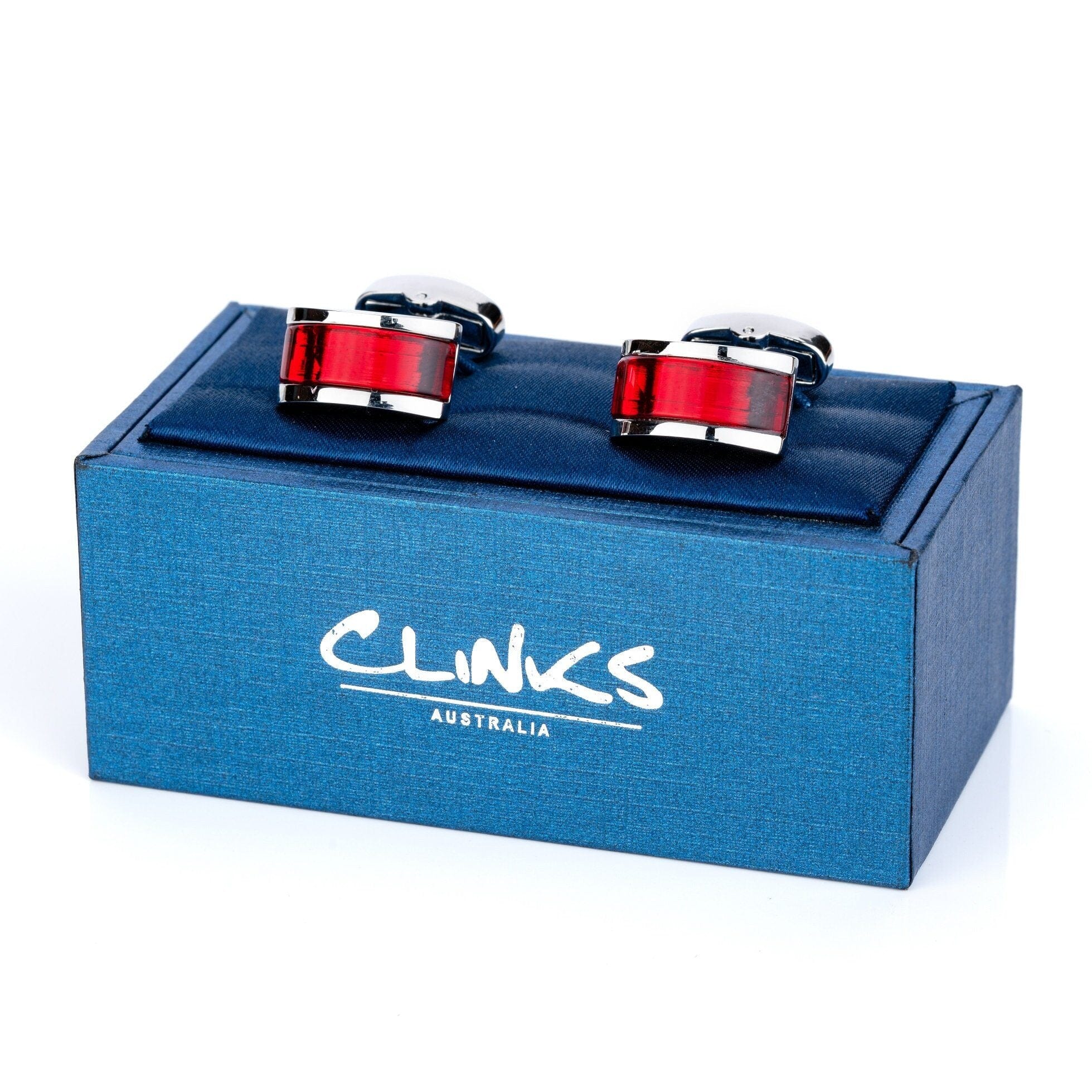 Ruby Red Cateye Cufflinks Classic & Modern Cufflinks Clinks Australia 