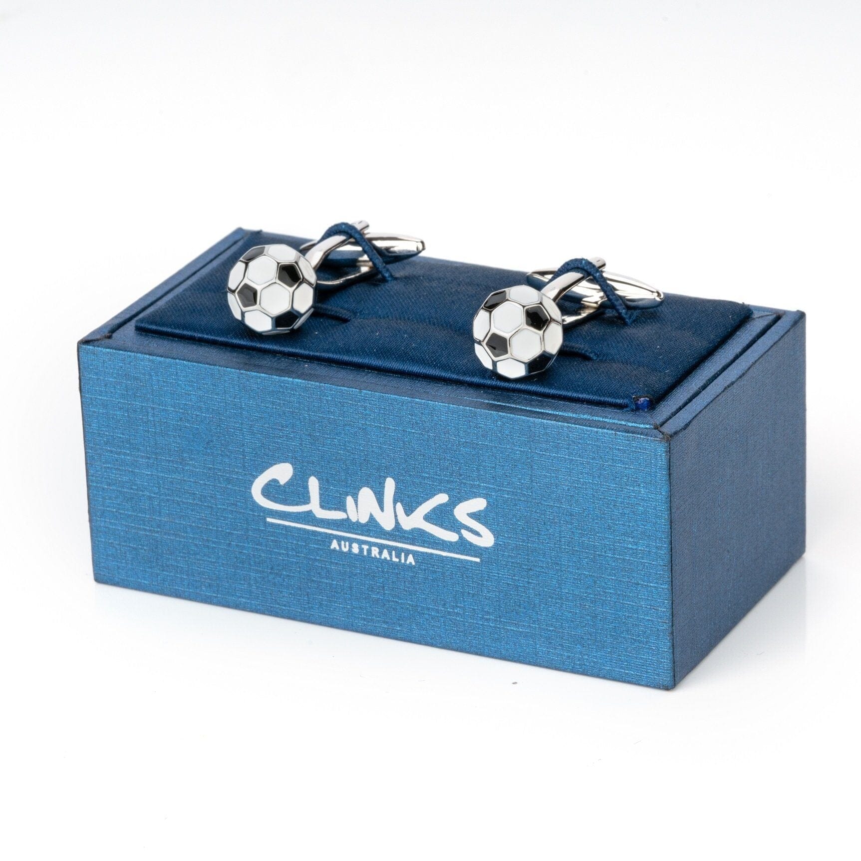 Black & White Soccer Ball Cufflinks Novelty Cufflinks Clinks Australia 