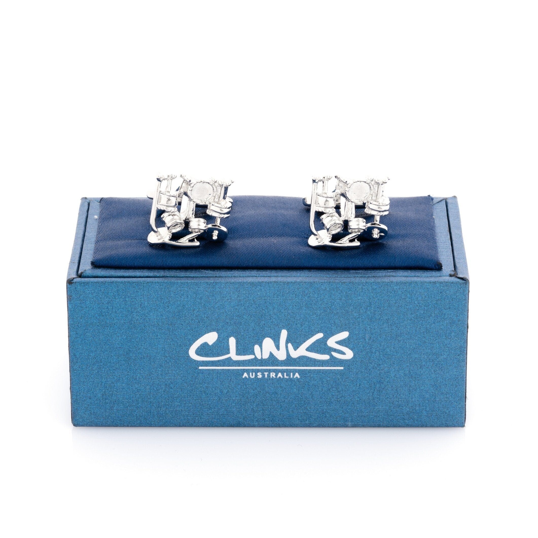 Silver Drum Kit Cufflinks Novelty Cufflinks Clinks Australia 