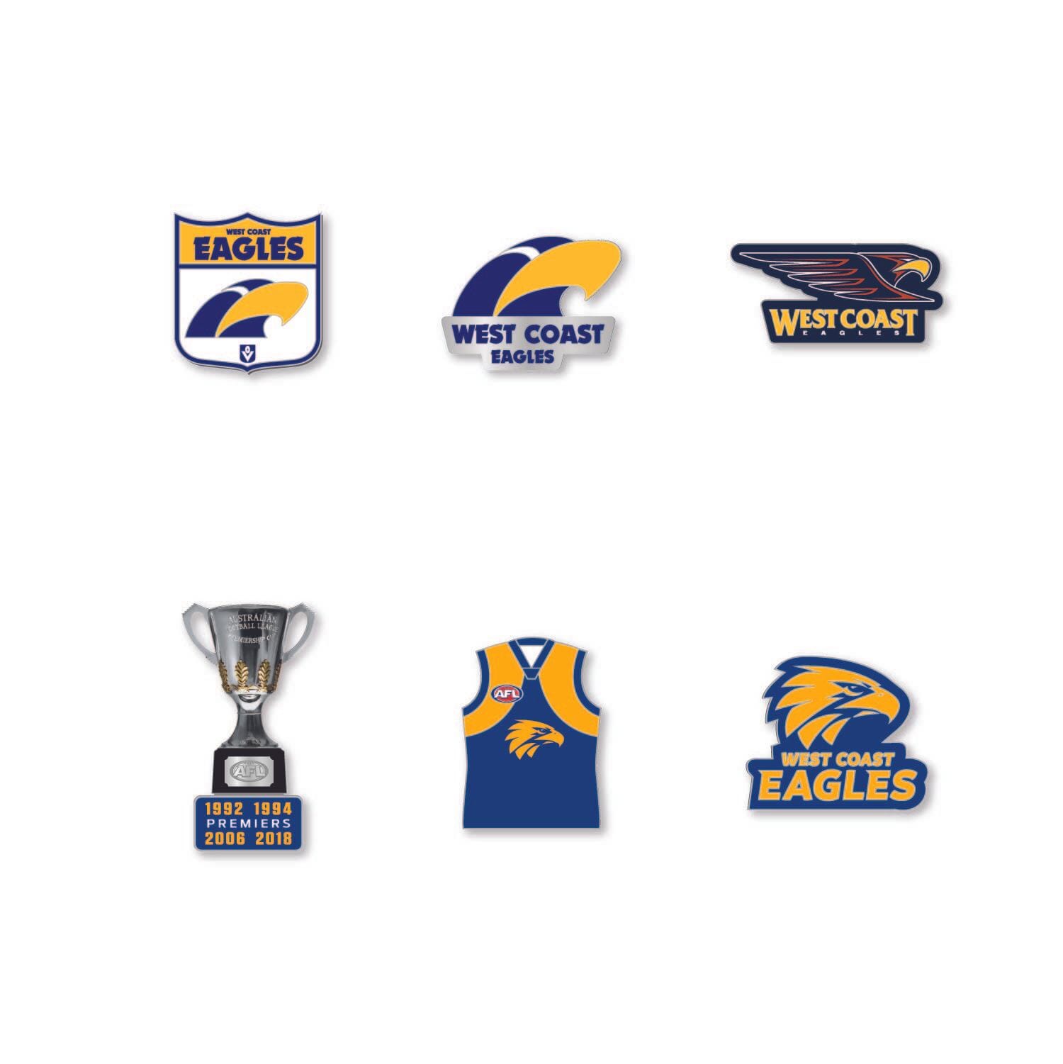 West Coast Eagles AFL Pin Set Lapel Pin Clinks Default 