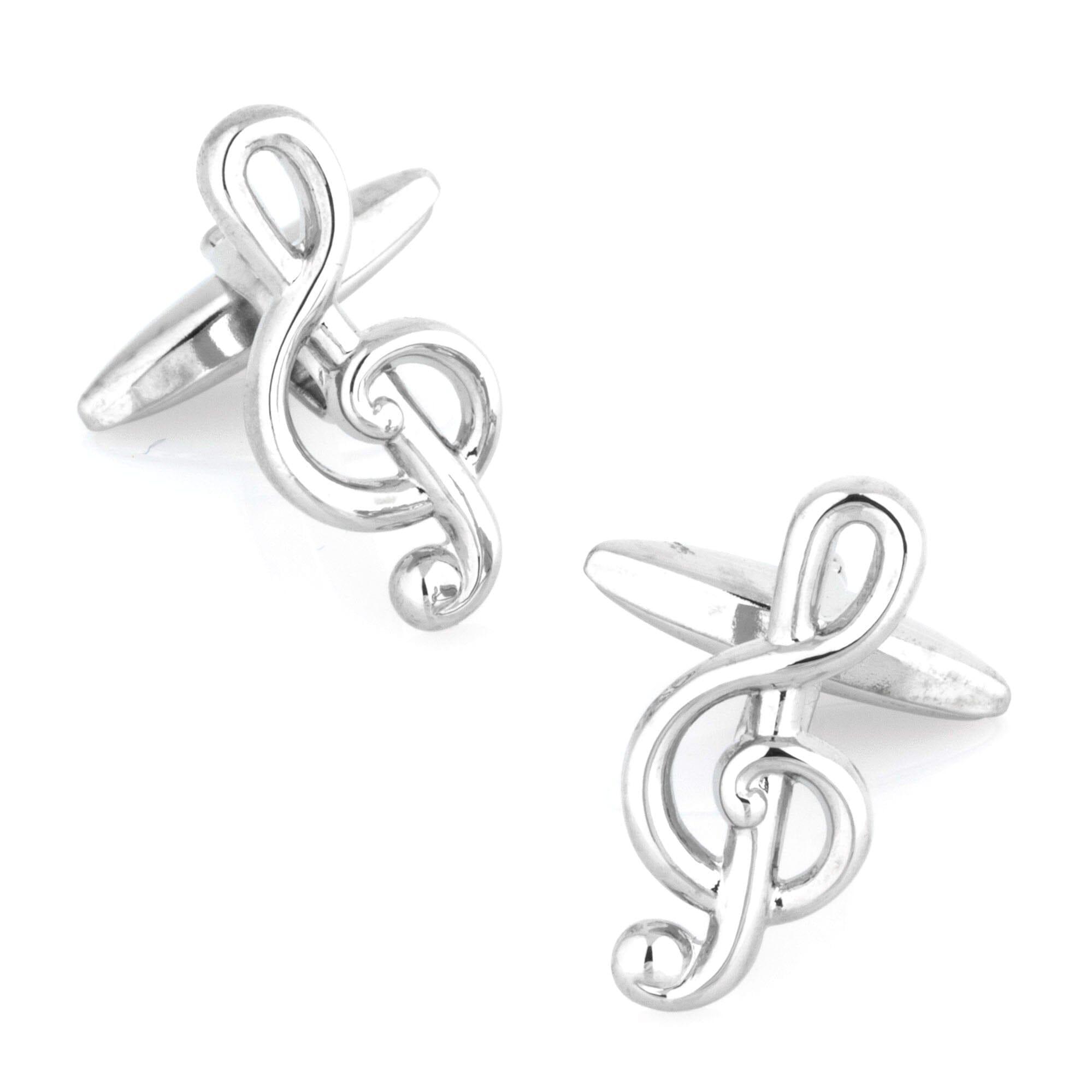 Treble Clef Silver Cufflinks Novelty Cufflinks Clinks Australia Treble Clef Silver Cufflinks 