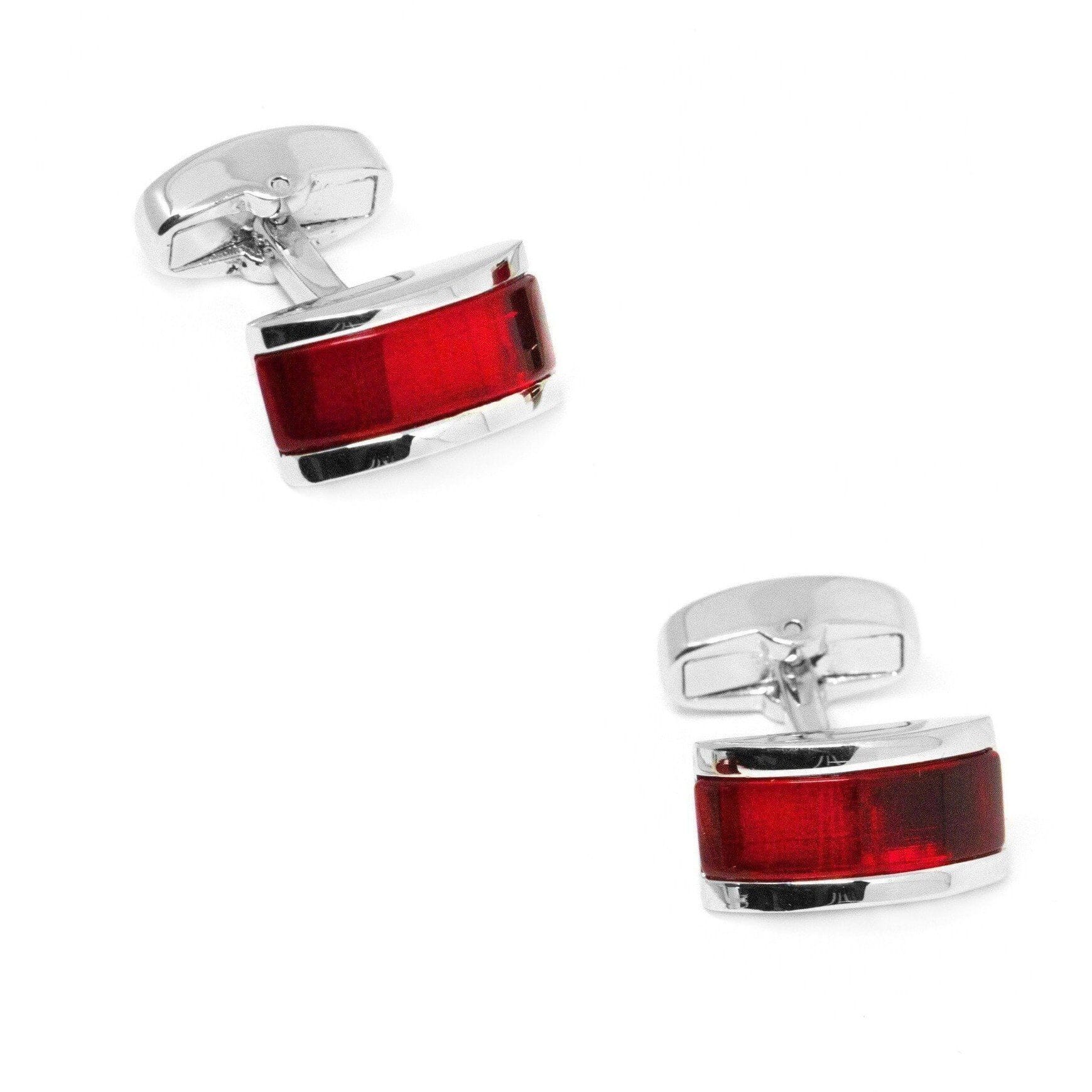 Ruby Red Cateye Cufflinks Classic & Modern Cufflinks Clinks Australia 