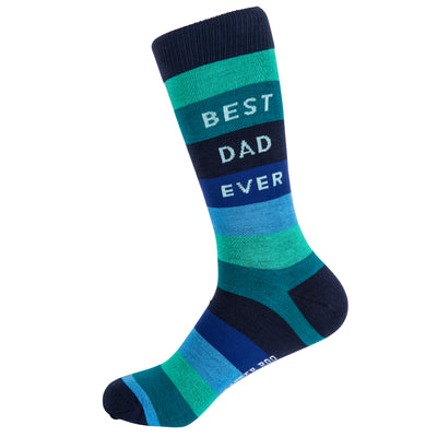 Best Dad Ever Bamboo Socks by Dapper Roo, Socks, Black, Blue, Green, White, SK2020, Bamboo, Elastane, Nylon, Elastic, Men's Socks, Socks for Men, Clinks.com