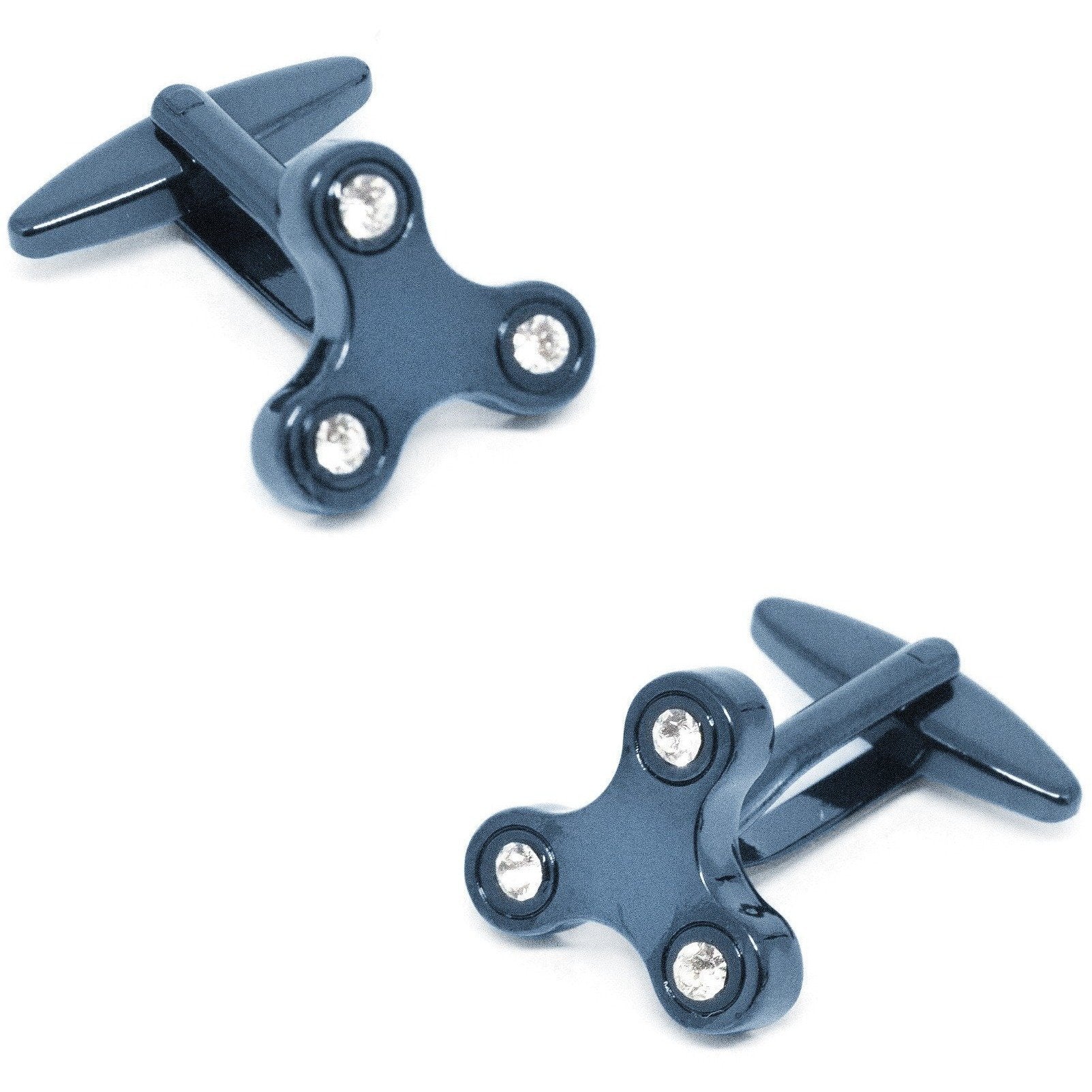 Blue Fidget Spinner Cufflinks