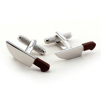 Brown Handled Carving Knives Cufflinks, Novelty Cufflinks, ZBC1355, Mens Cufflinks, Cufflinks, Cuffed, Clinks, Clinks Australia