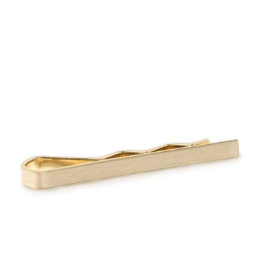 Wavy Brushed Gold Tie Bar