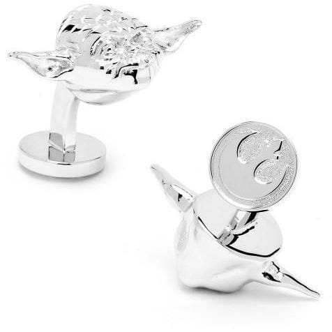 Star Wars 3D Palladium Yoda Cufflinks Novelty Cufflinks Star Wars Star Wars 3D Palladium Yoda Cufflinks 