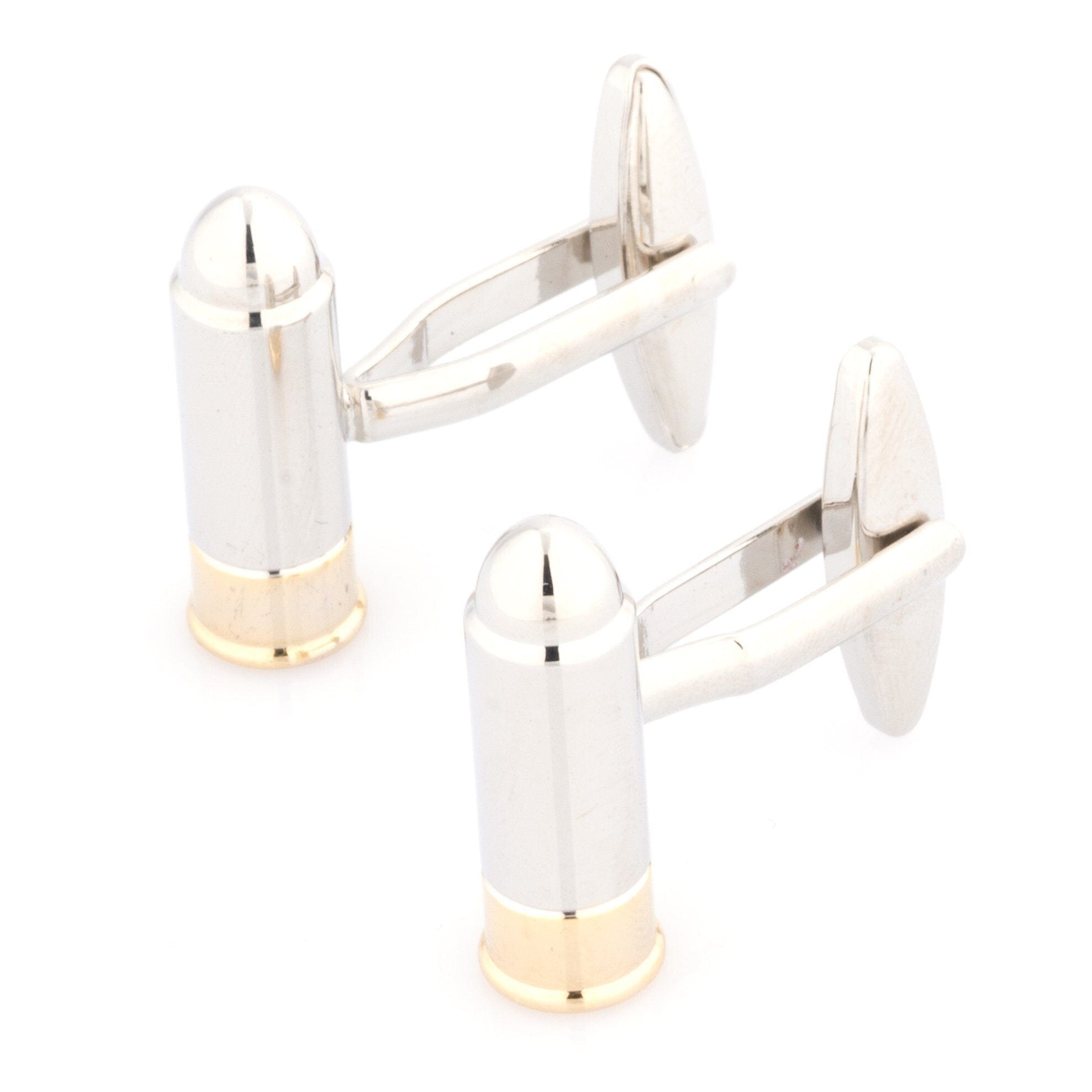 Silver/Gold Bullet Cufflinks Novelty Cufflinks Clinks Australia 