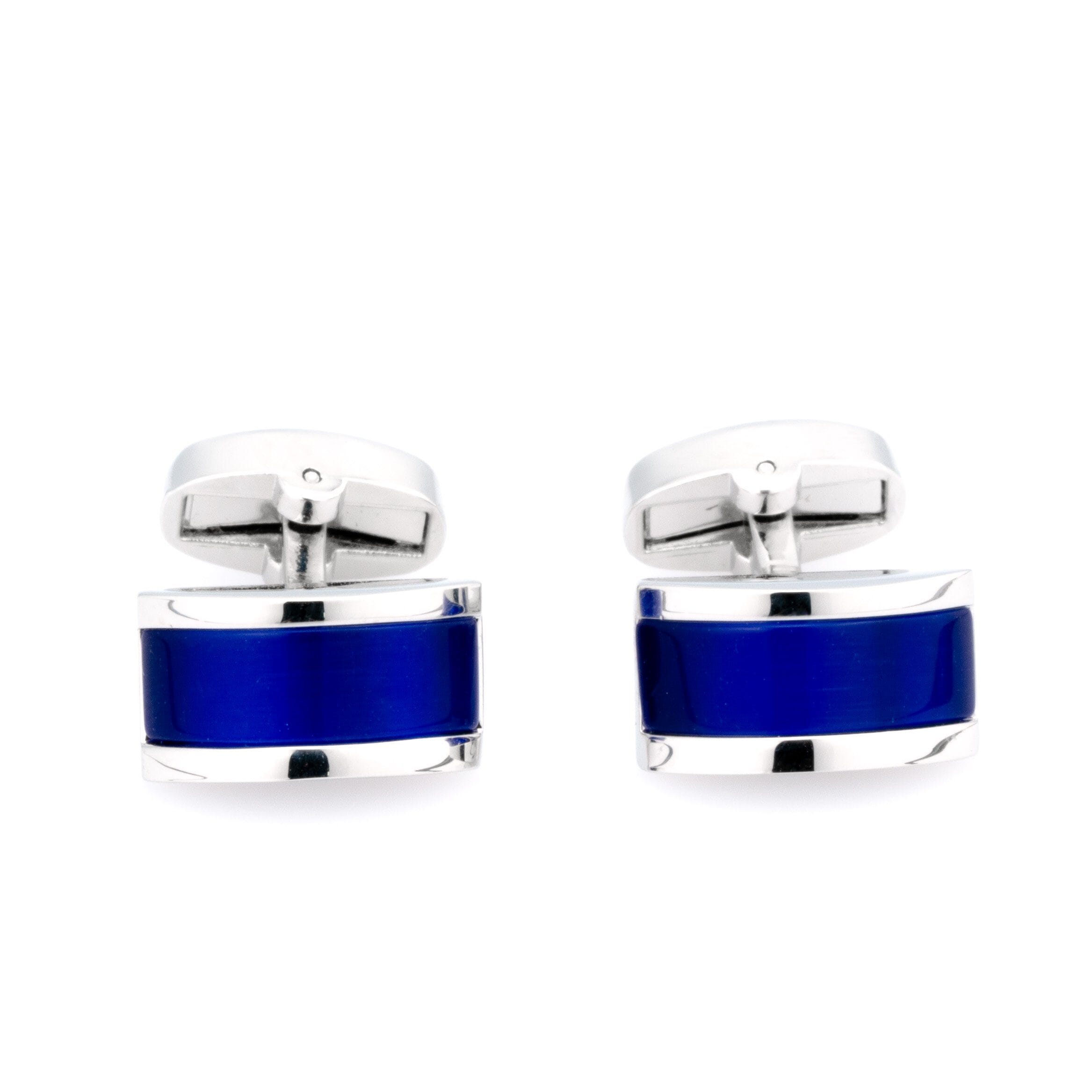Royal Blue Cateye Cufflinks Classic & Modern Cufflinks Clinks Australia 