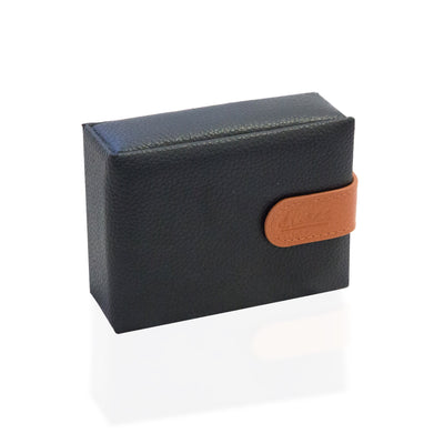 Real Leather Cufflink Wallet - Black