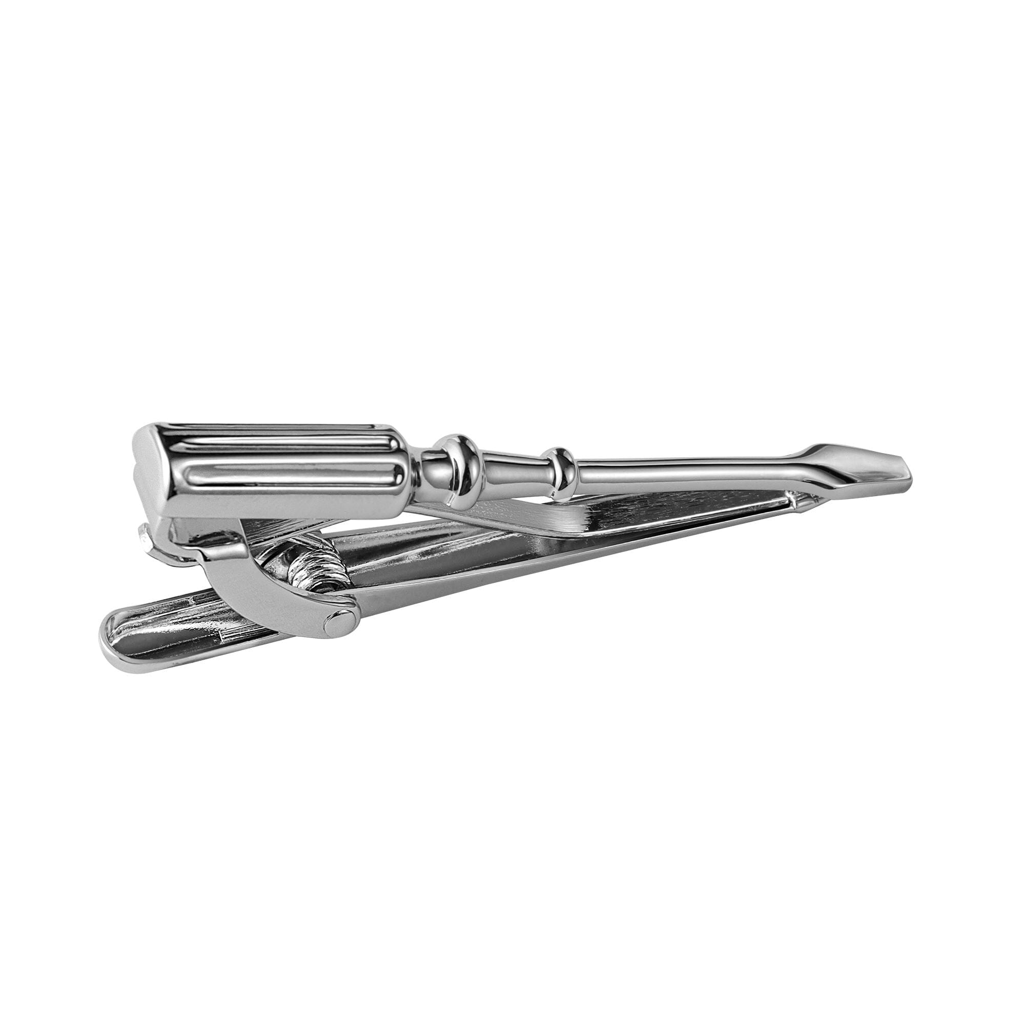Screwdriver Tie Clip in Silver Tie Bars Clinks Australia 