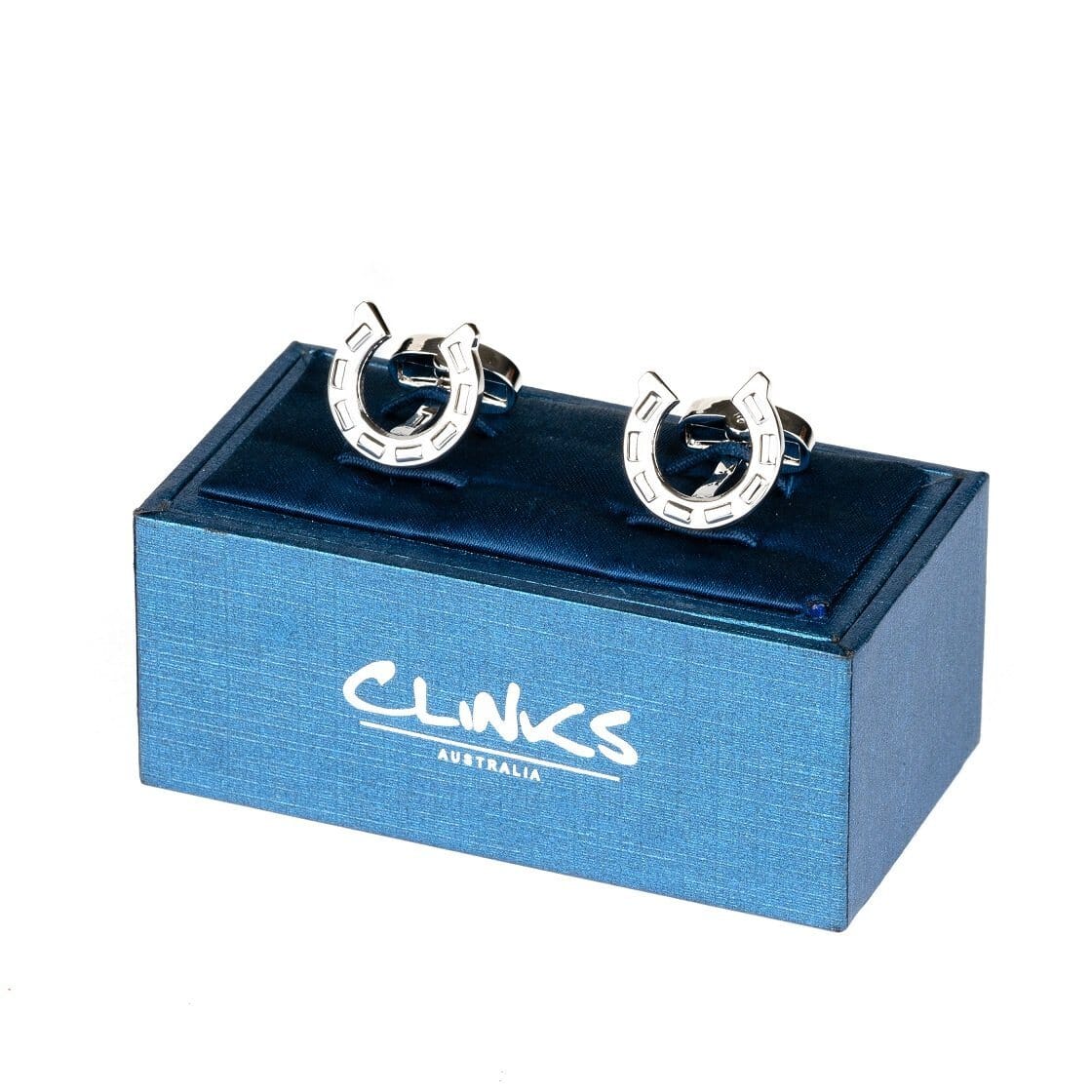 Silver Horseshoe Cufflinks Novelty Cufflinks Clinks Australia 