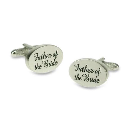 Father of the Bride Script  Wedding Cufflinks