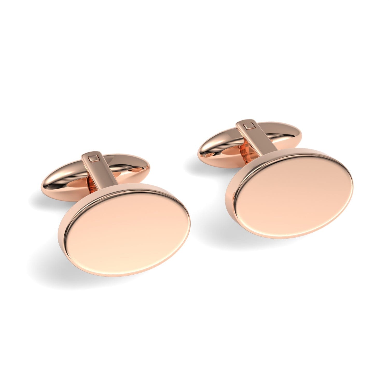 Oval Rose Gold Engravable Cufflinks Engraving Cufflinks Clinks Australia 