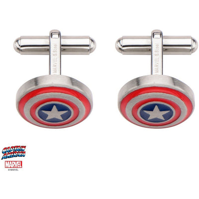Captain America Colour Shield Cufflinks, Novelty Cufflinks, CL5852, Mens Cufflinks, Cufflinks, Cuffed, Clinks, Clinks Australia