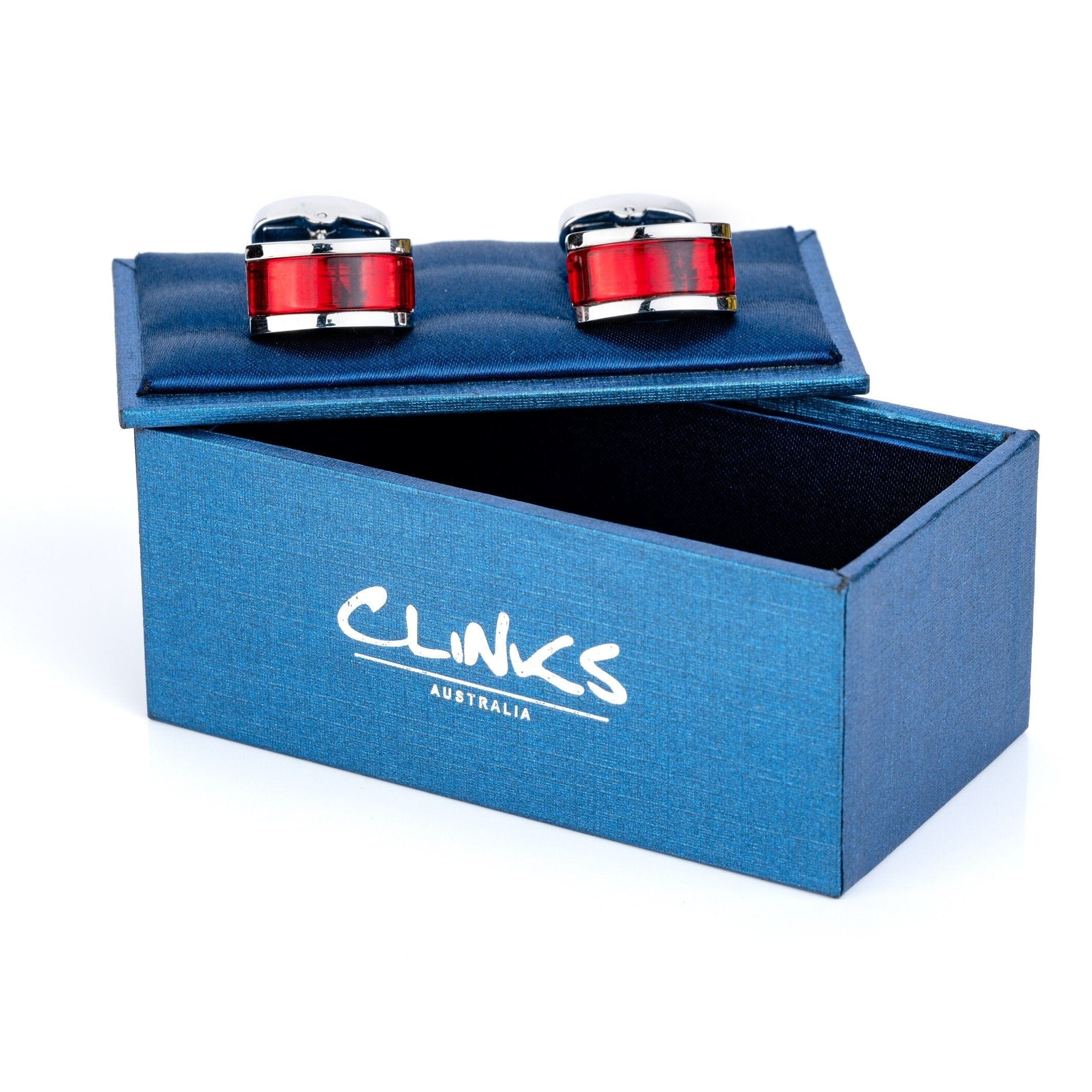 Ruby Red Cateye Cufflinks Classic & Modern Cufflinks Clinks Australia 