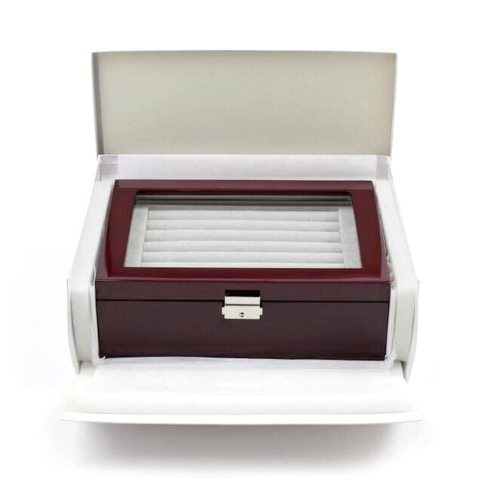 72 Pair Double Decker Mahogany Cufflink Box Cufflink Boxes Clinks Australia 