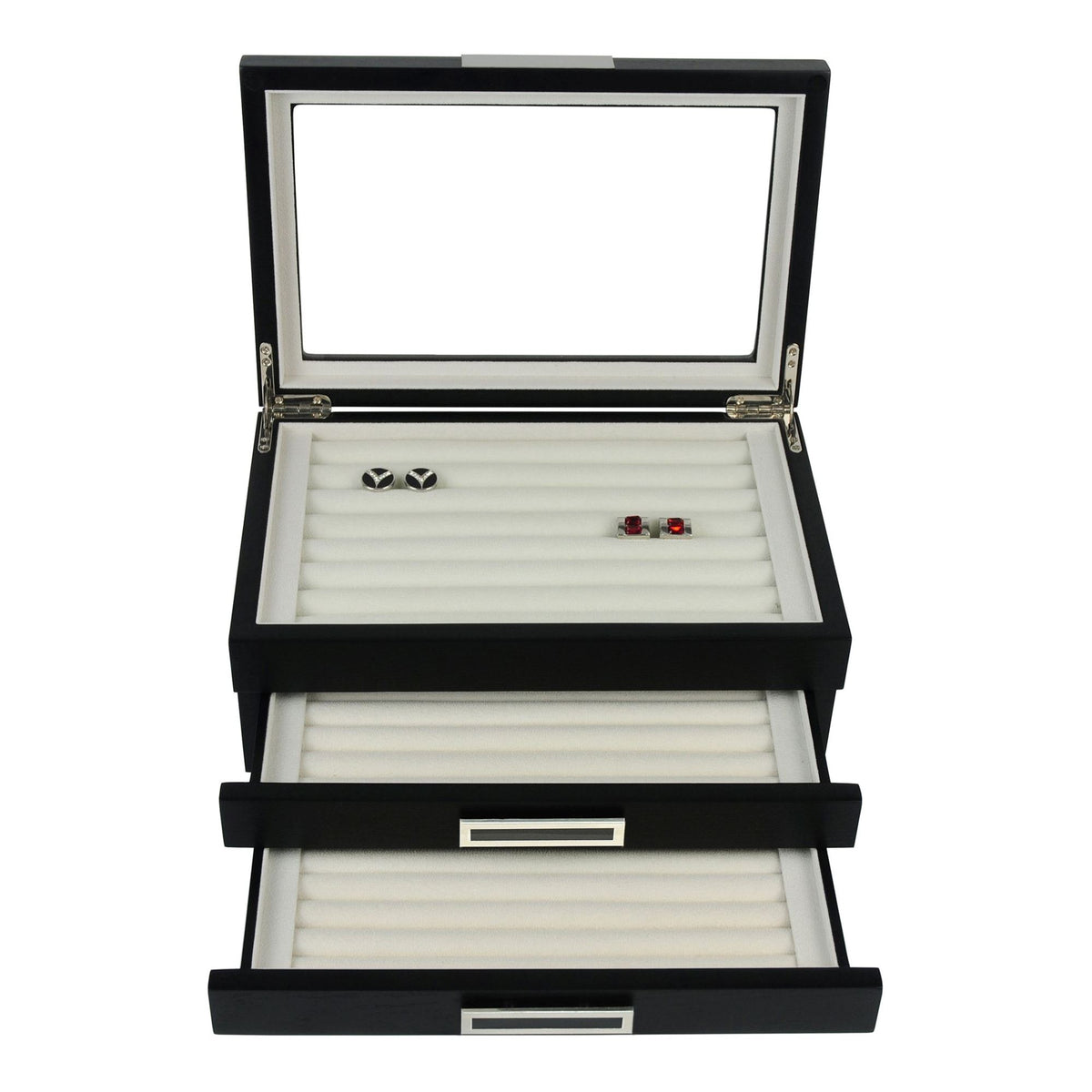 108 Pairs Wood Cufflink Box +FREE SHIPPING | Cuffed CuffLink Box