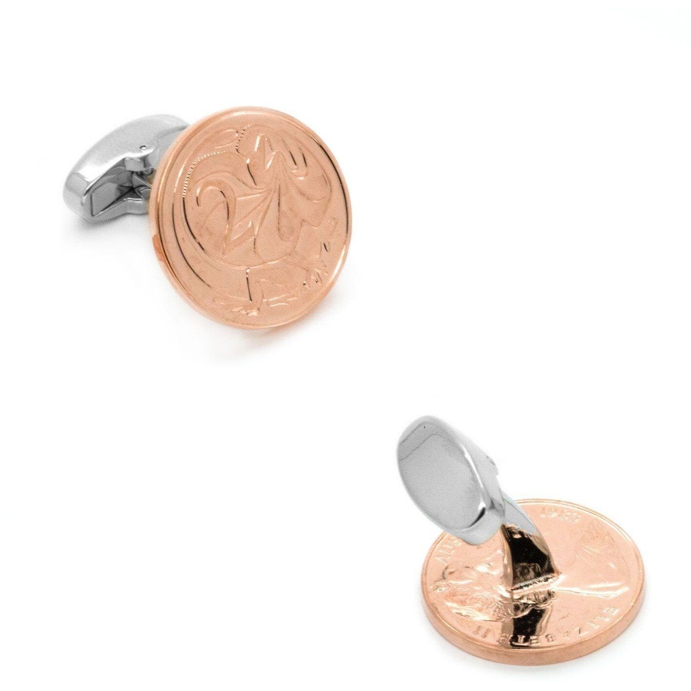 Australian 2 Cent Coin Cufflinks Novelty Cufflinks Clinks Australia 