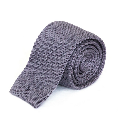 Dark Grey Knitted Tie