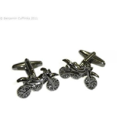 Chrome Dirt Trail Motorbike Cufflinks, Novelty Cufflinks, ZBC1472, Mens Cufflinks, Cufflinks, Cuffed, Clinks, Clinks Australia