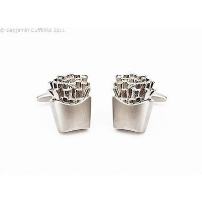 Chrome Fries or Chips Cufflinks
