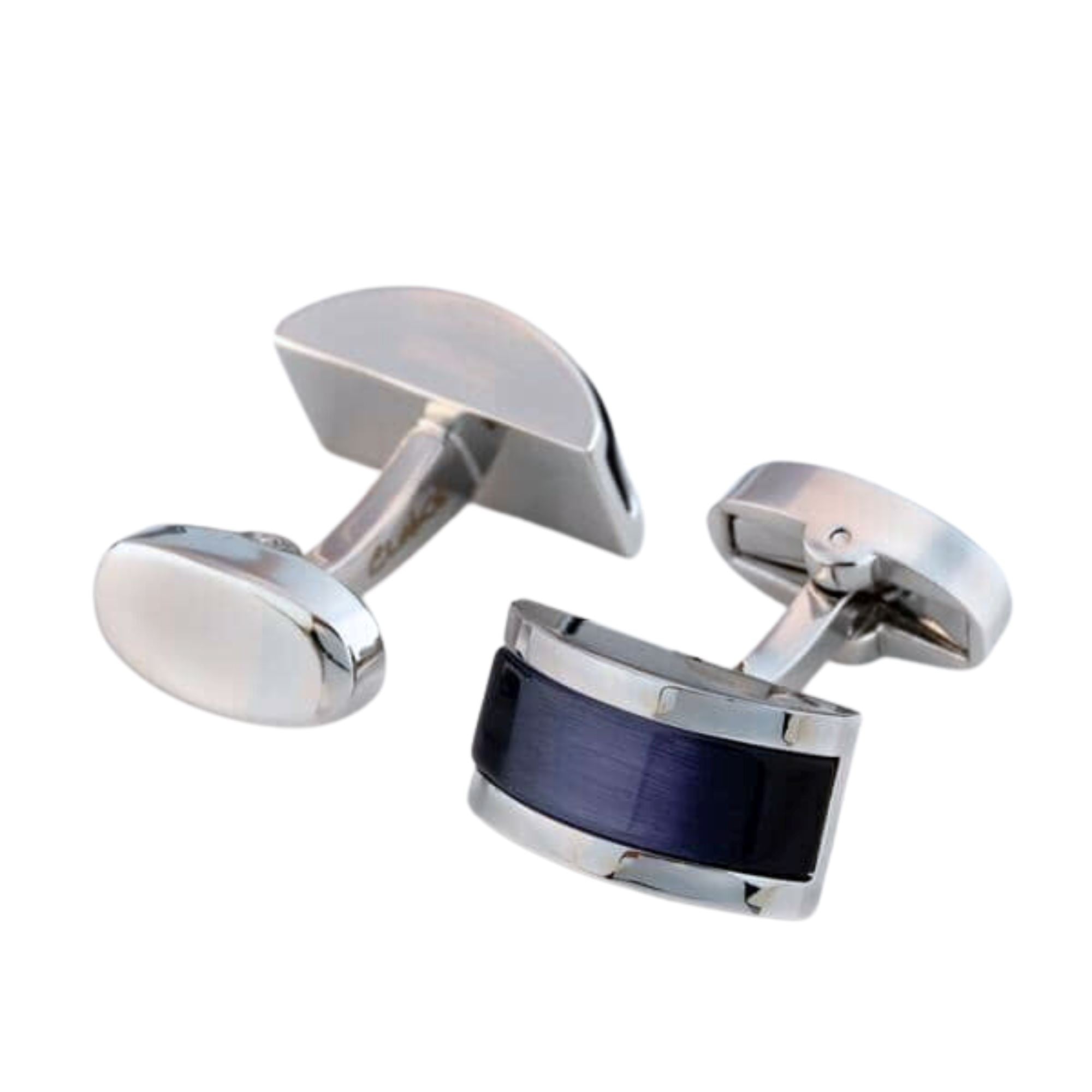 Midnight Blue Cateye Cufflinks Classic & Modern Cufflinks Clinks Australia 