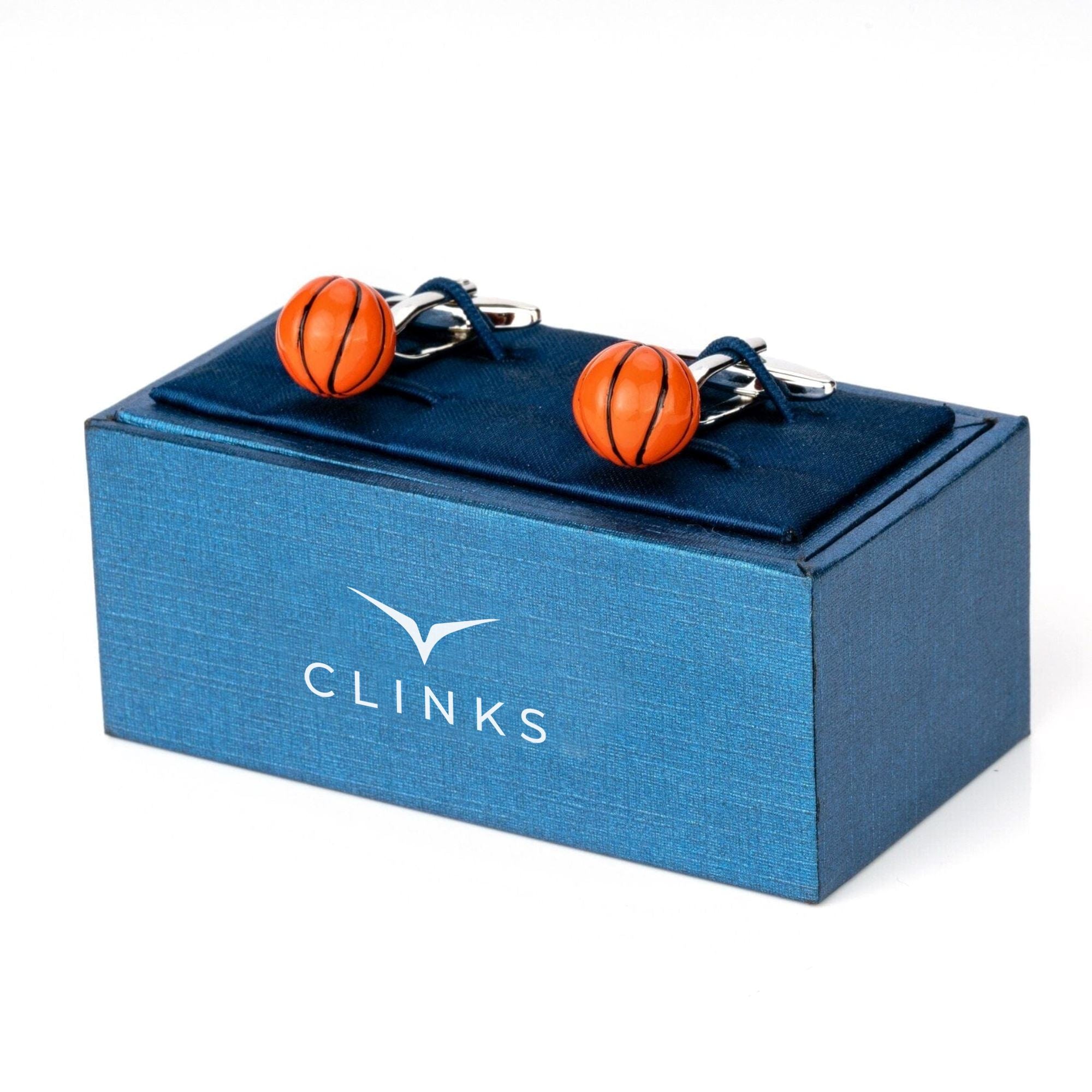 Orange/Black Basketball Cufflinks Novelty Cufflinks Clinks Australia 
