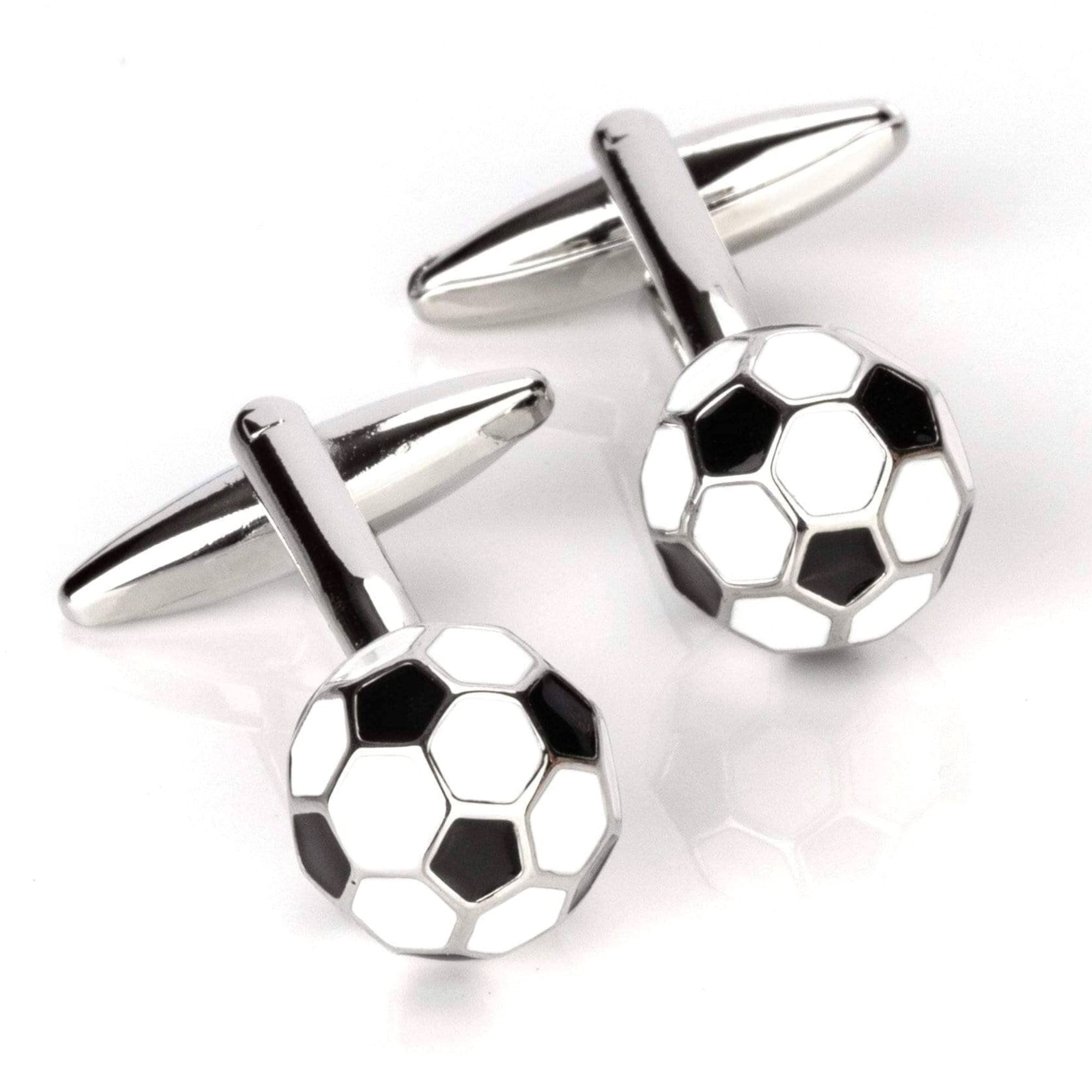 3D Black and White Soccer Ball Football Cufflinks Novelty Cufflinks Clinks Australia 
