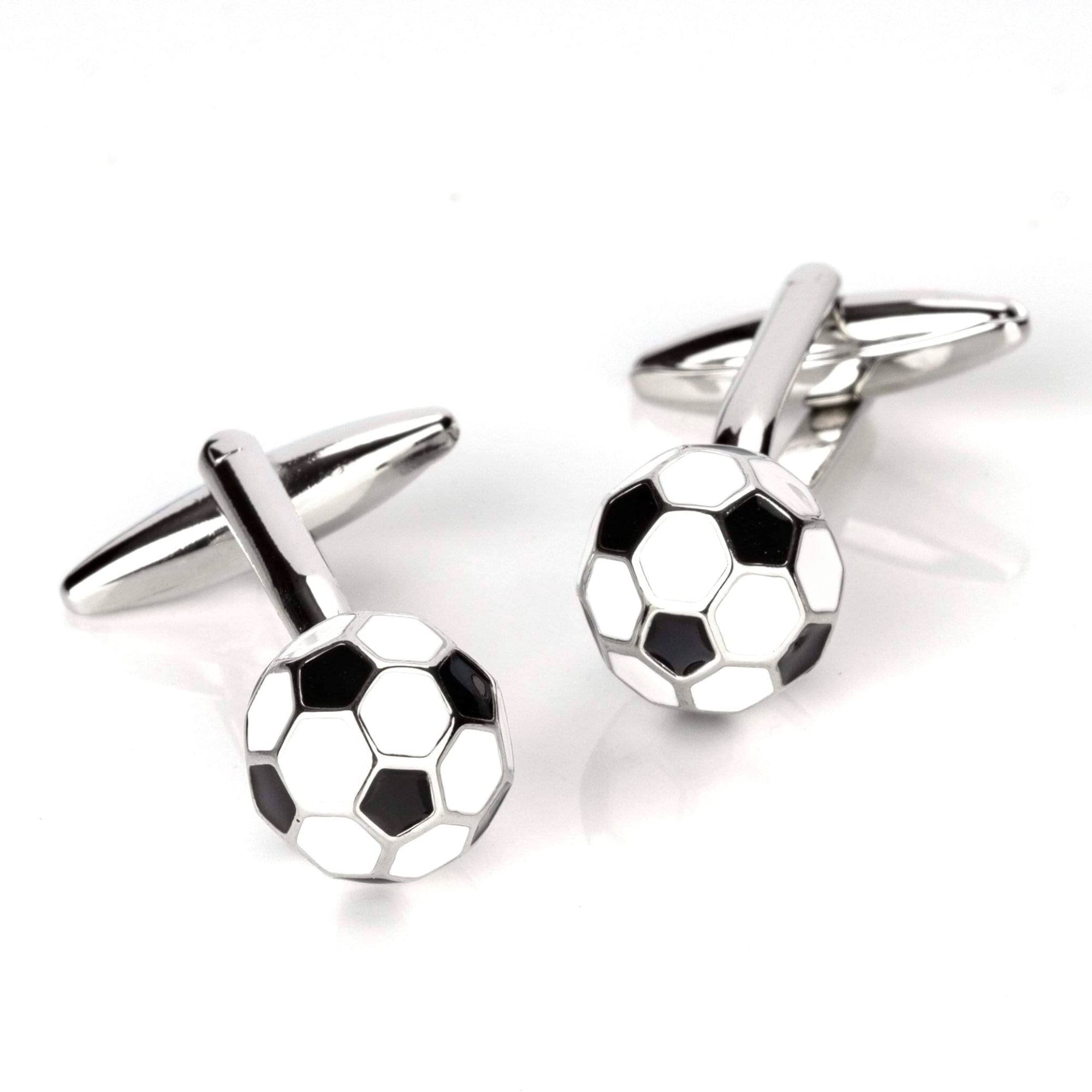 3D Black and White Soccer Ball Football Cufflinks Novelty Cufflinks Clinks Australia 