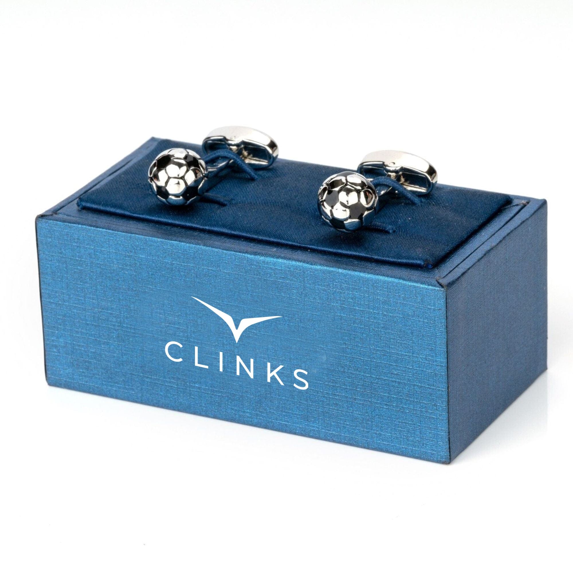3D Silver and Black Soccer Ball Football Cufflinks Novelty Cufflinks Clinks Australia 
