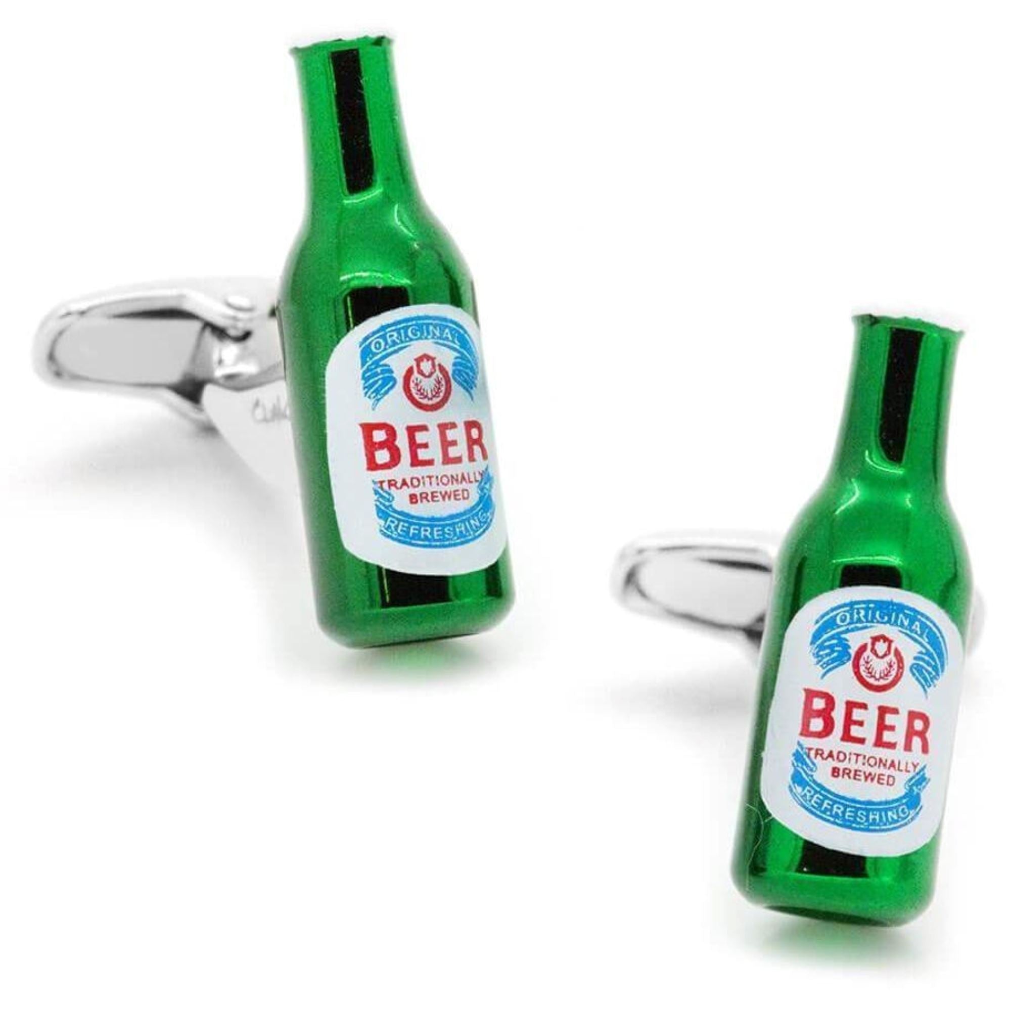 Italian Style Green Beer Bottle Cufflinks Novelty Cufflinks Clinks Australia 