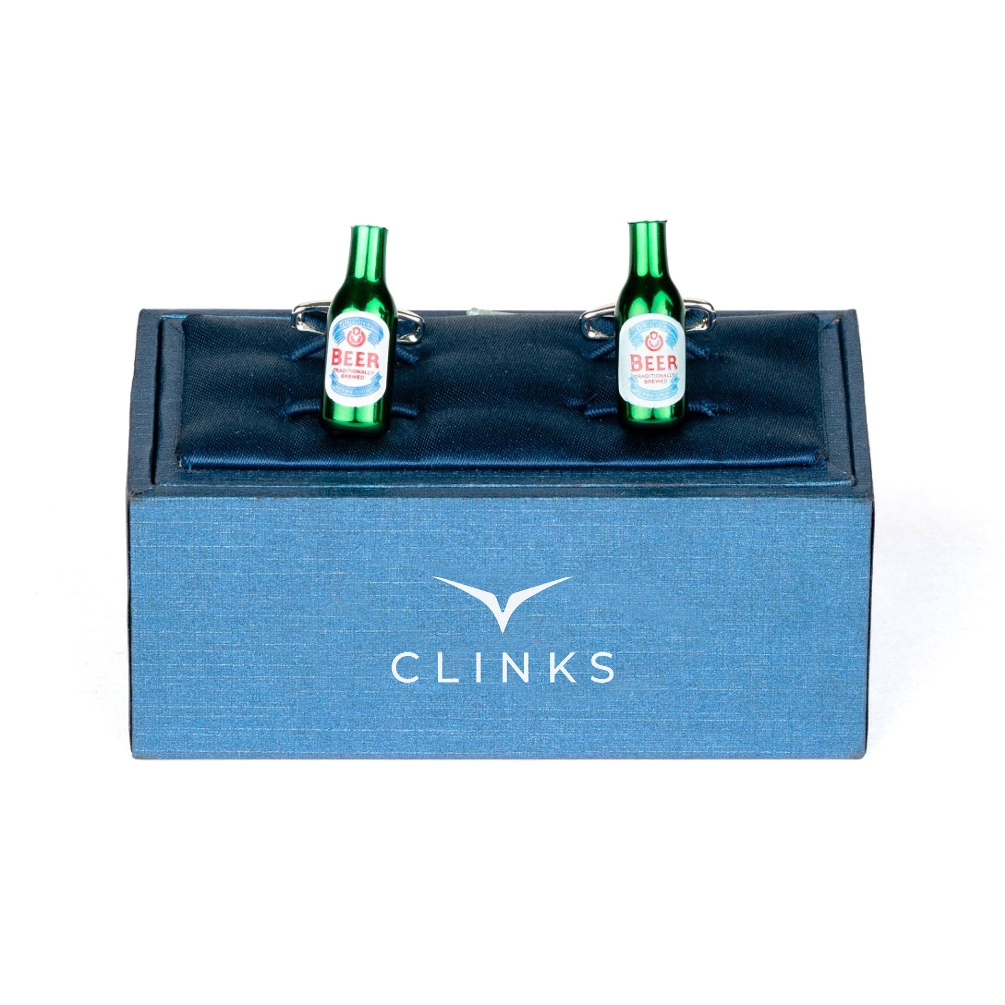 Italian Style Green Beer Bottle Cufflinks Novelty Cufflinks Clinks Australia 