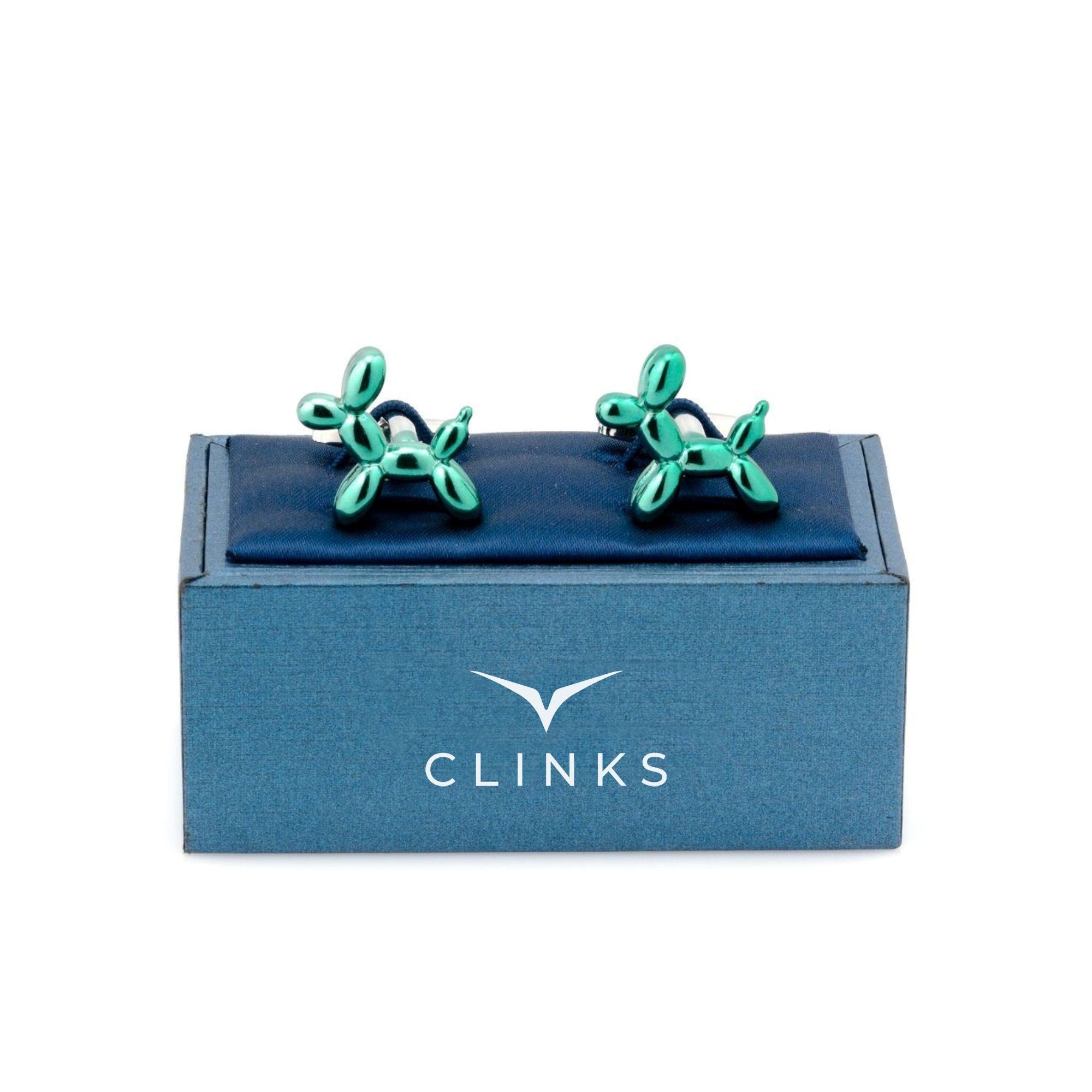 Green Balloon Dog Cufflinks Novelty Cufflinks Clinks Australia 