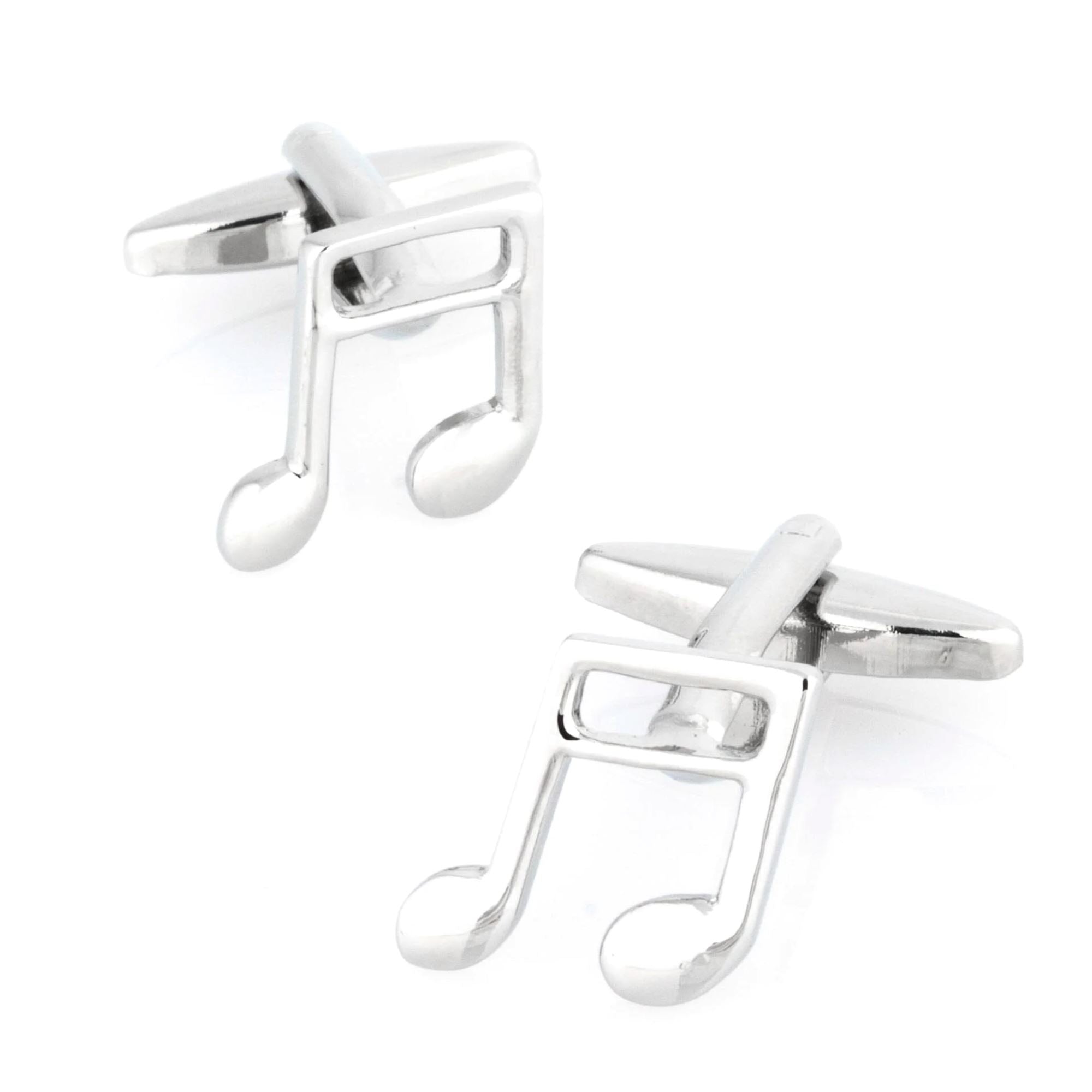 Musical Note Silver Cufflinks Novelty Cufflinks Clinks Australia 