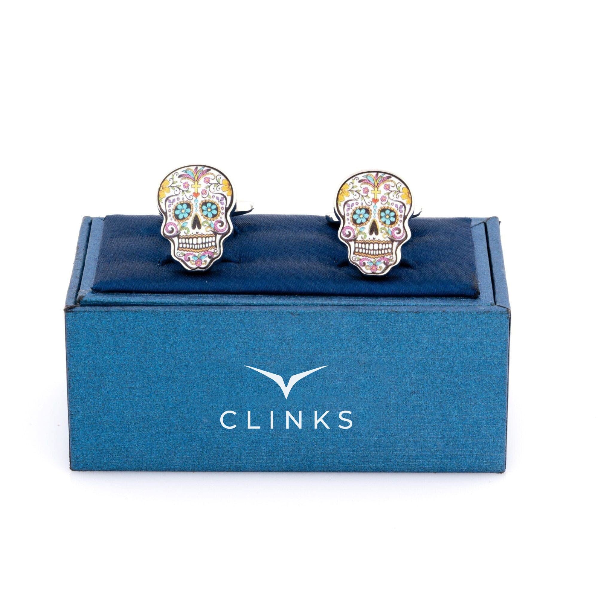 Flower Skull Calavera Cufflinks Novelty Cufflinks Clinks Australia 
