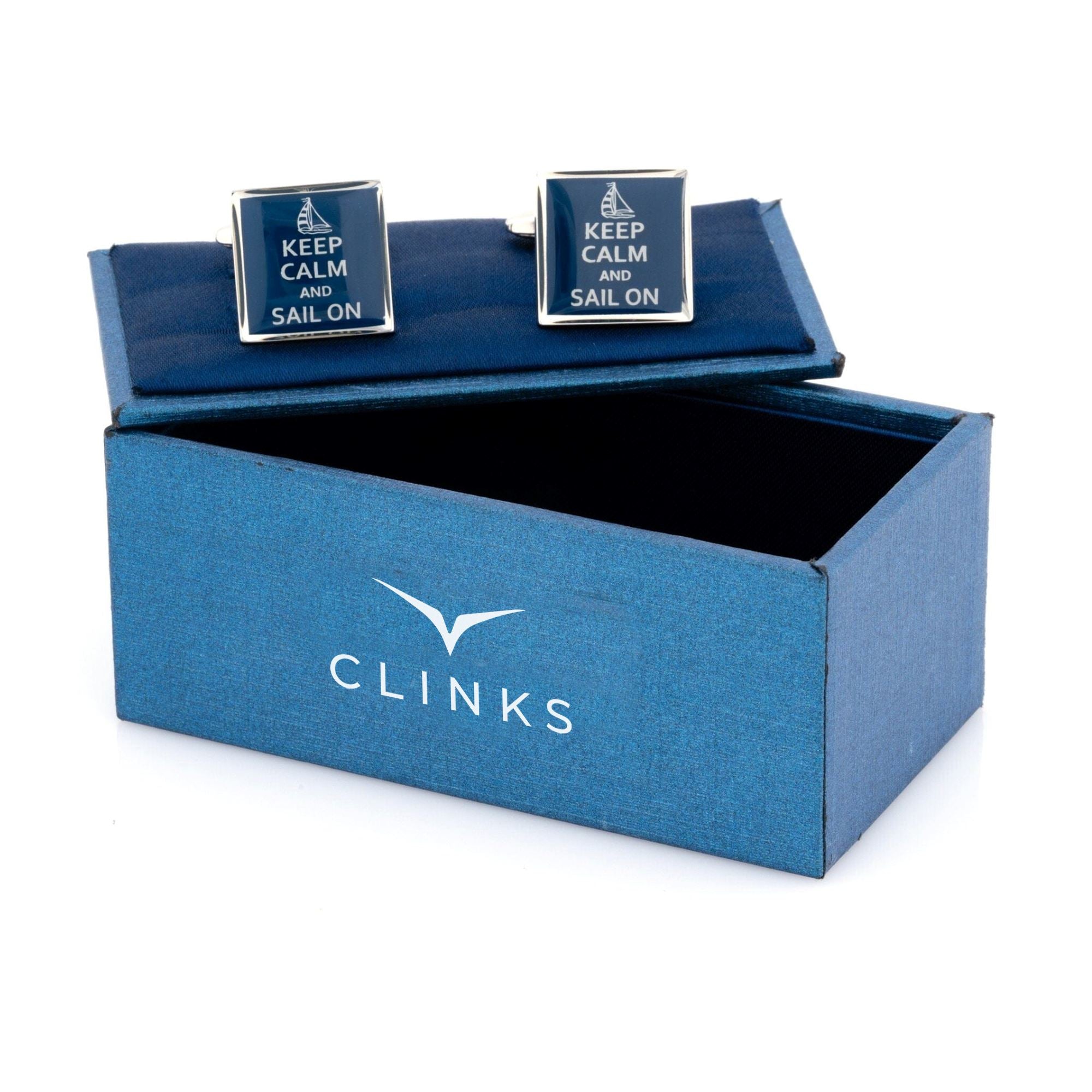 Keep Calm and Sail On Cufflinks Novelty Cufflinks Clinks Australia 