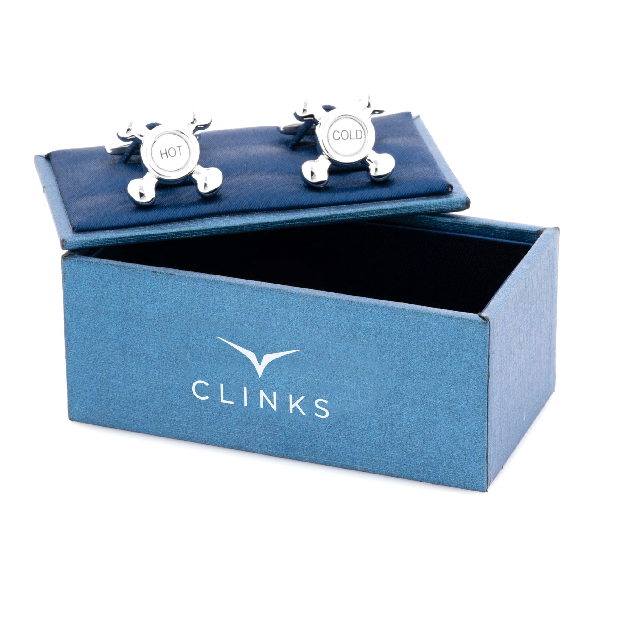 Hot & Cold Tap Cufflinks Black & White Novelty Cufflinks Clinks Australia 