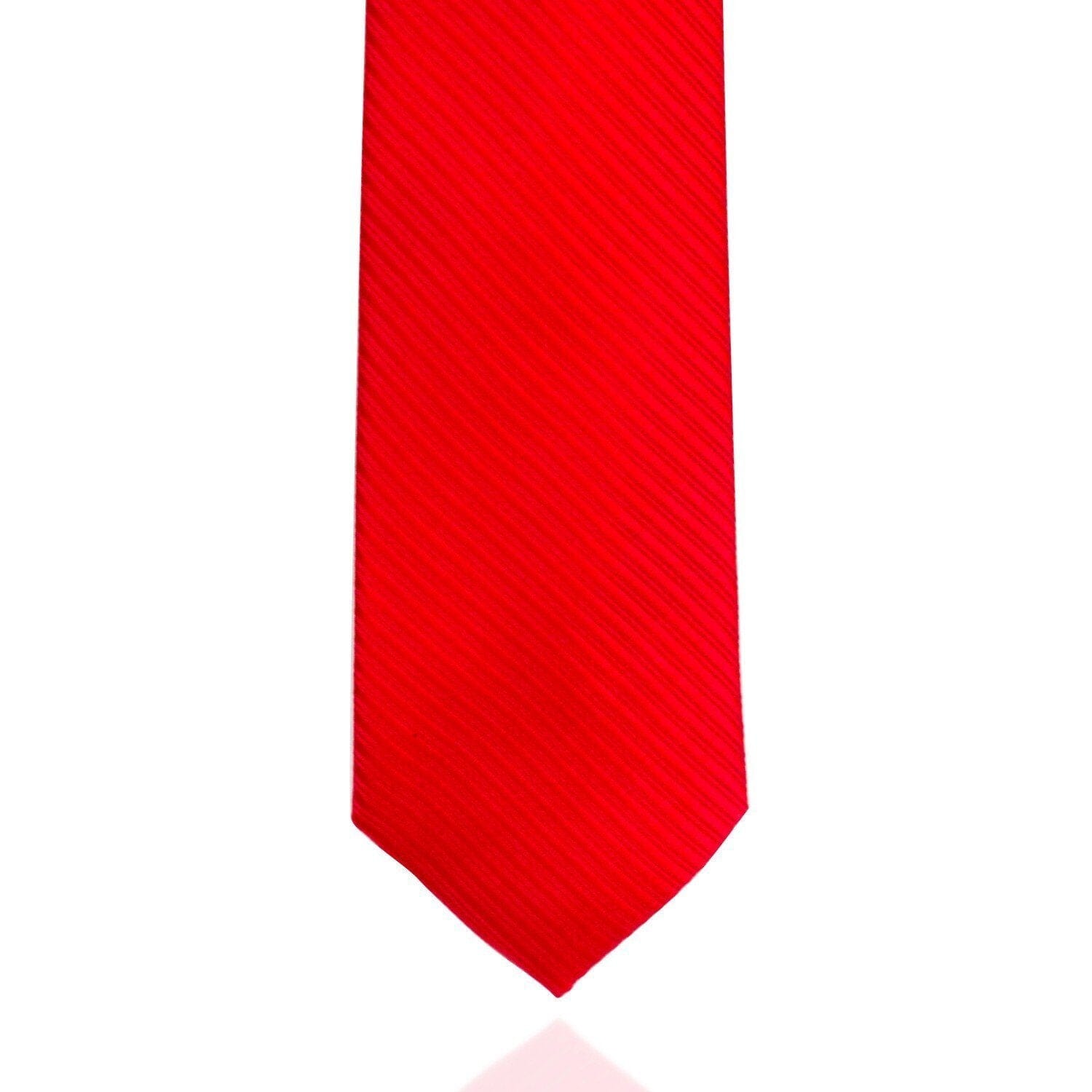 Bright Red Diagonal Textured MF Tie Ties Cuffed.com.au 