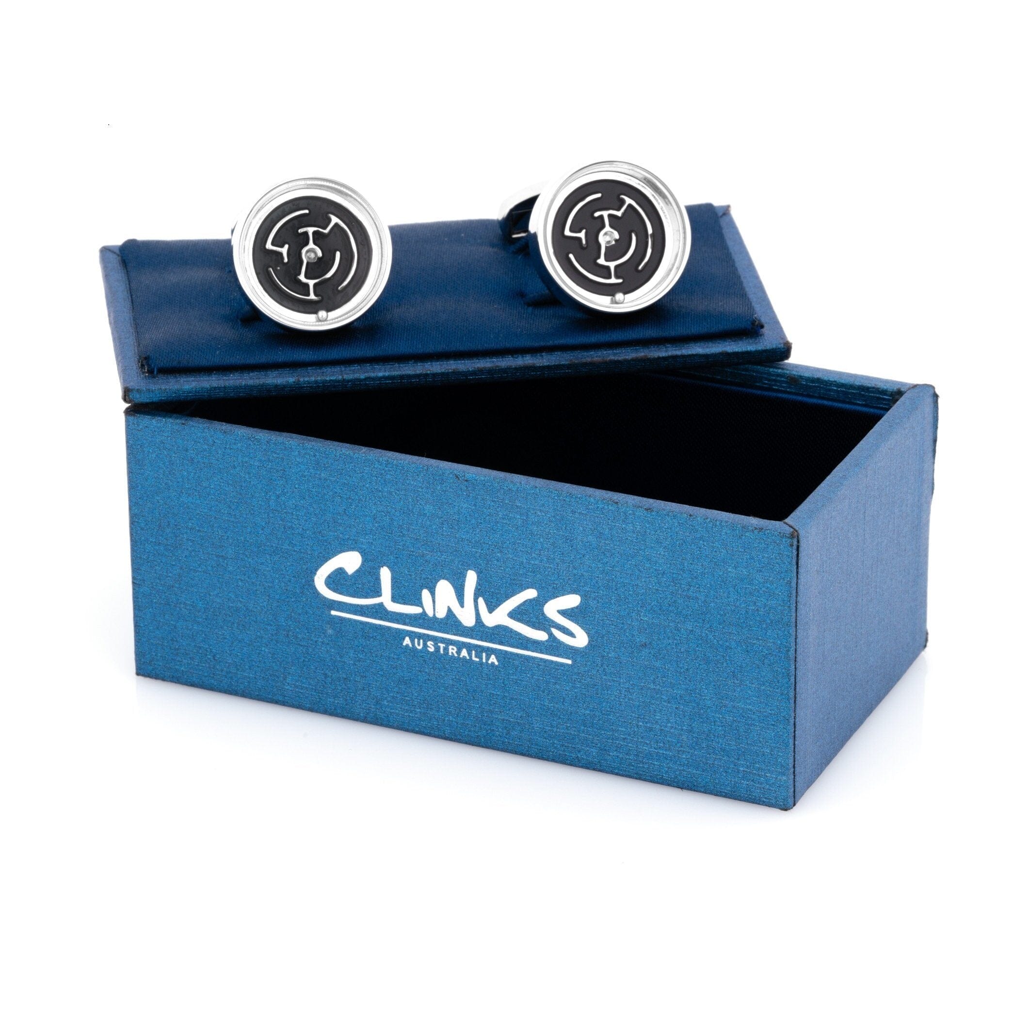 Round Maze Cufflinks Novelty Cufflinks Clinks Australia 