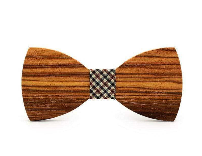 Zebra Wood Check Adult Bow Tie Bow Ties Clinks Australia 