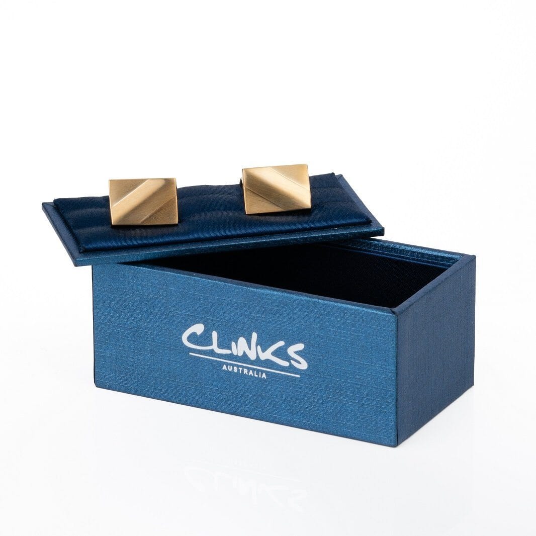 Classic Gold Ridge Cufflinks Classic & Modern Cufflinks Clinks Australia 