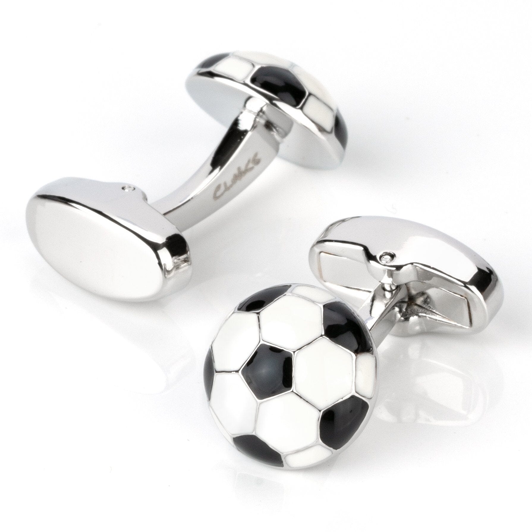 Black & White Soccer Ball Cufflinks Novelty Cufflinks Clinks Australia 